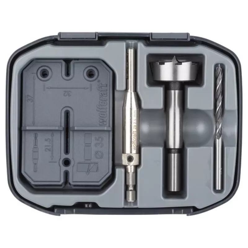 Hinge puuriterade komplekt wolfcraft GmbH 4656000 3 tk sobib puidule