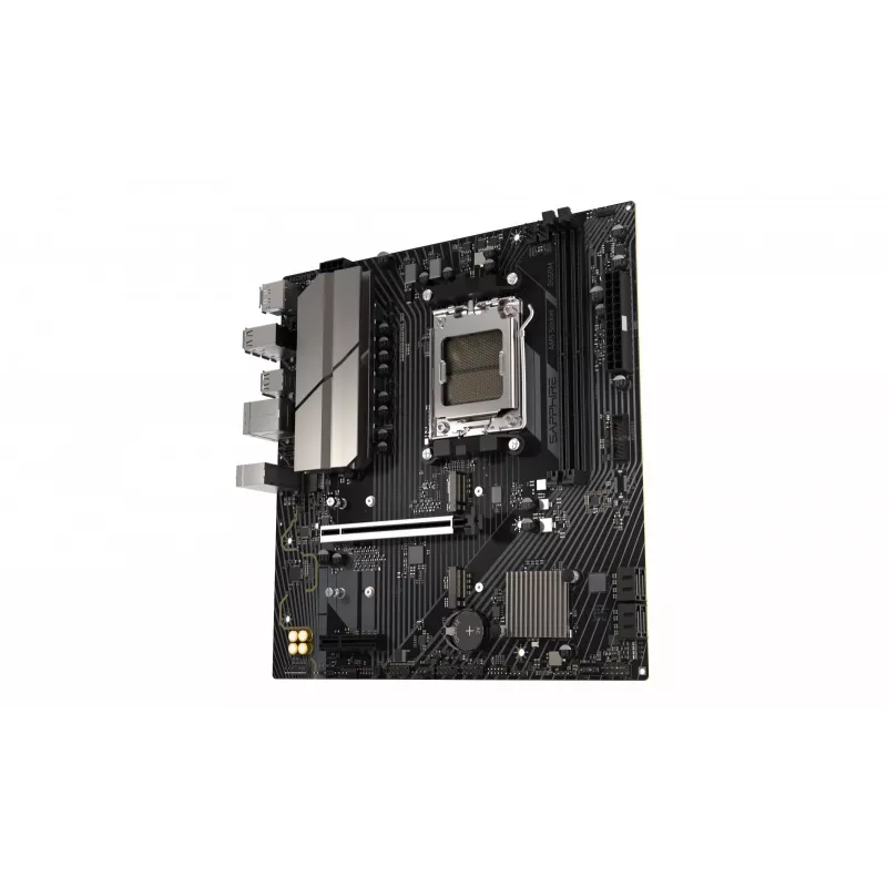Emaplaat Sapphire B650M-E (AMD B650) micro ATX, Socket AM5, DDR5, 2x DIMM, 96GB, 2x M.2 (PCIe5/4), 4x SATA III, 2.5Gb LAN