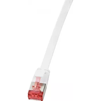 Logilink SlimLine - patch-kaabel - RJ-45 (S) RJ-45 (S) - 10 m - U/FTP, PiMF - CAT 6 - valuvormitud, haakumisvastane, lame - valge (CF2091S)