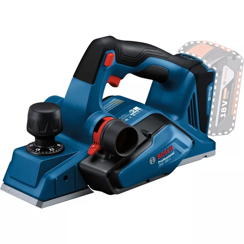 Akutoega höövel GHO 18V-26 Professional, soolo, 18 V, elektriline höövel, sinine/must, ilma aku ja laadijata, L-BOXXis