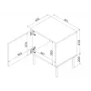Cama INSERTO Öökapp, 2 tk, 50x40x61.5 cm, must + LED