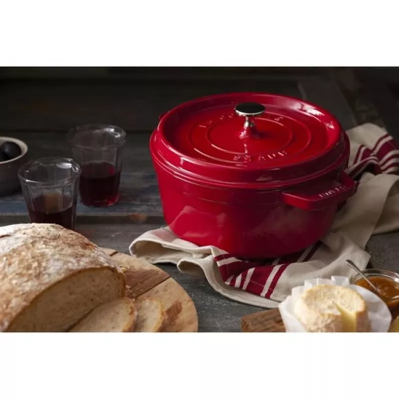 Ühe panniga Staub Cocotte 24 cm Cherry