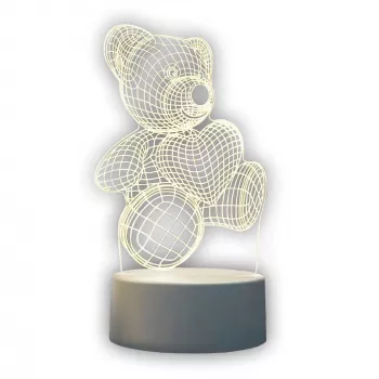 Öölamp Extralink HOME 3D süda optilise illusiooniga voodiäärne lamp USB