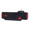 Mänguklaviatuur GEMBIRD GGS-UMG4-02 104-klahviga täissuuruses USB QWERTY USA inglise keel hiirega, must