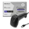 Pihuarvuti vöötkoodilugeja QOLTEC 50866 — 1D laserskanner, USB juhtmega, 600 mm lugemiskaugus, must, 161,5×88×77 mm