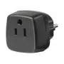 Reisiadapter USA, Jaapan/maandatud pistik, pistikupesa adapter must
