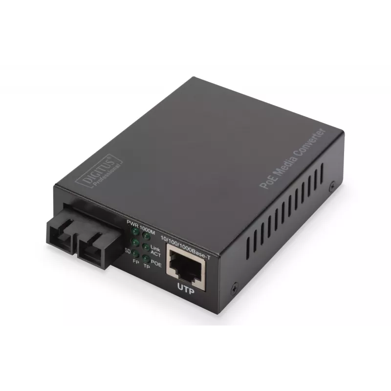 Digitus Gigabit PoE meediumimuundur, RJ45 / SC, SM, PSE