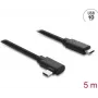DELOCK aktiivne optiline USB USB-C to USB-C kaabel 10 Gbps, nurga all pistikud, 5 m
