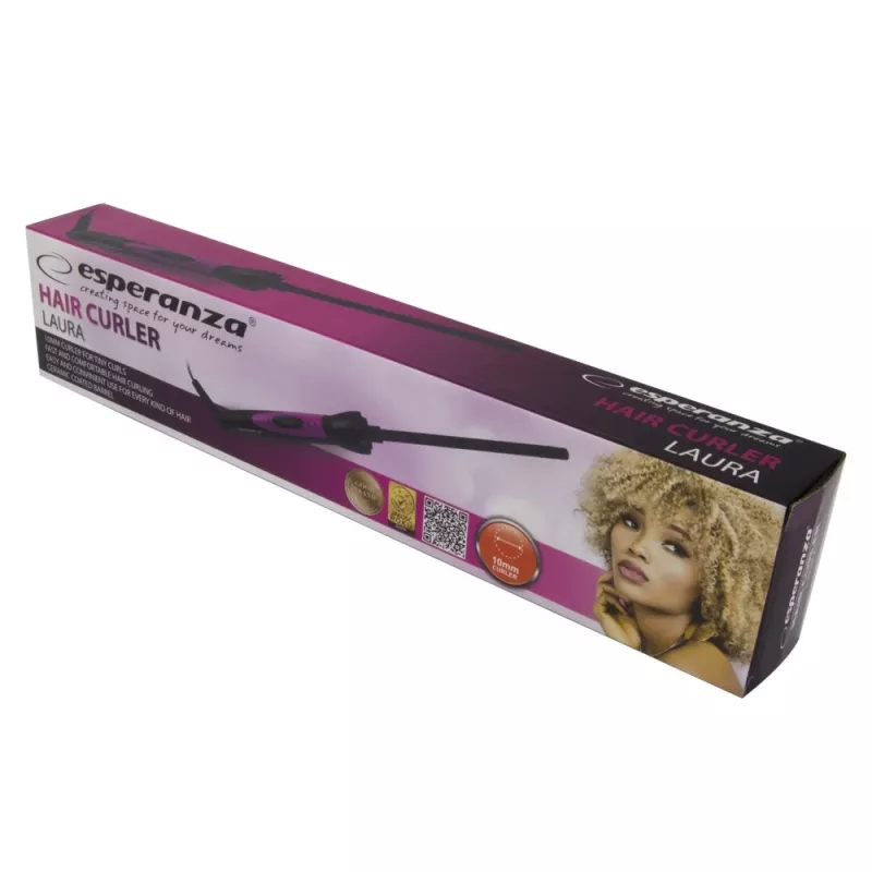 Juuksekoolutaja Esperanza EBL014 keraamilise kattega, 25 W, max 180 °C, 1,8 m juhe, must
