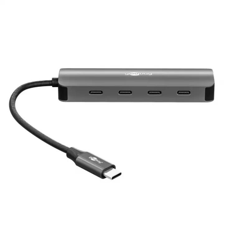 Goobay Slim 4-Port USB-Hub USB-C kuni 10 Gbit/s - -Plug> 4x (76565)