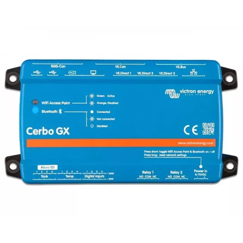 Cerbo GX MK2 Victron Energy BPP900450110 täiustatud seiresüsteem kaugside ja ekraanitoega