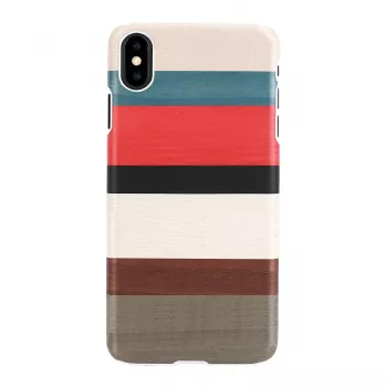 Man and wood telefonikohver iPhone XS Max jaoks — corallina valge