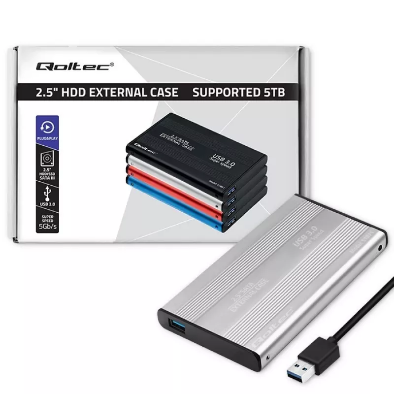 Kõvaketta korpus HDD SSD 2,5-tolline SATA3, USB3.0