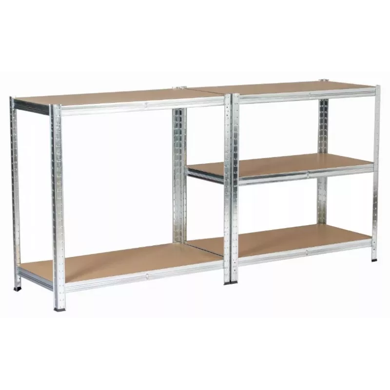Metallist riiul hõbedane 205X120X45CM