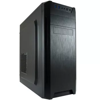 LC Power Classic 7040B - MDT - ATX - ilma toiteplokita - Must, harjatud alumiinium / Must - USB/Audio