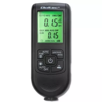 Qoltec Värvikihi paksuse mõõtur LCD-ekraaniga | 0~2000 µm