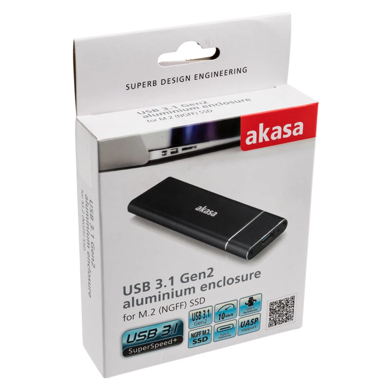 SSD-korpus Akasa AK-ENU3M2-02 Must M.2