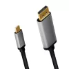LogiLink CUA0100 kaabli pistikuüleminek DisplayPort USB 3.2 Gen1 USB-C 1,8 m must hall