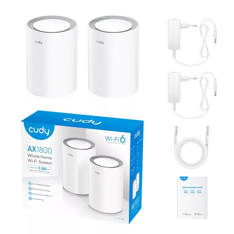 Võrgusüsteem Cudy AX1800 kaheribaline 2,4 GHz 5 GHz Wi-Fi 6