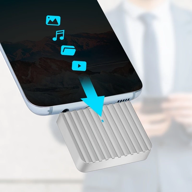Väga väike USB3.2 Gen2x1 SSD korpus USB-C NVM