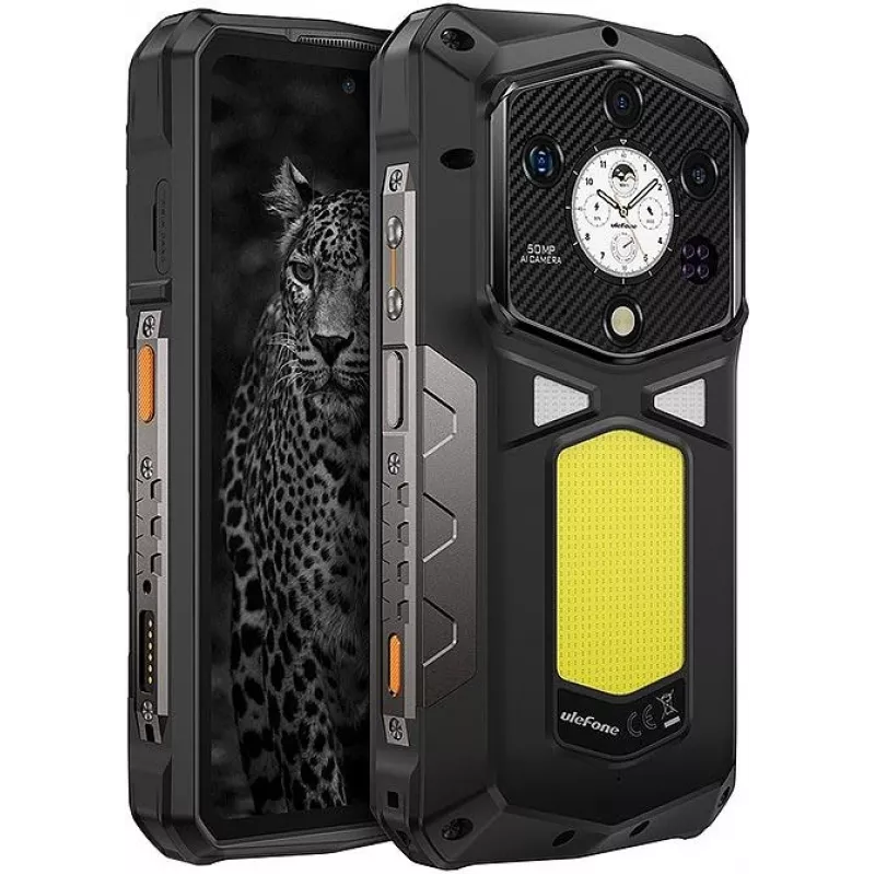 Vastupidav nutitelefon UleFone Armor 29 Ultra — 6.67 tolli FHD+ ekraan, MediaTek Dimensity 9300+, 16 GB muutmälu, 5G, Dual SIM, 21200 mAh aku, Must