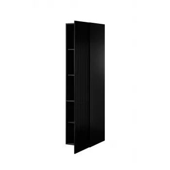 Riidekapp cama meble PAFOS 1D, 45×55,5×198,5 cm, must matt, 4 riiulit