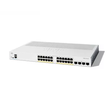 Cisco Catalyst 1300-24P-4G hallatav lüliti, 24 porti GE, PoE, 4x1GE SFP, piiratud eluaegne kaitse (C1300-24P-4G)
