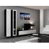 Cama suletud Kapp VIGO '180' 180/40/30 valge/must läikiv