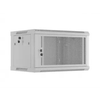 Lanberg seinale paigaldatav 19 inch 6U 600x450 hall perforitud uksega