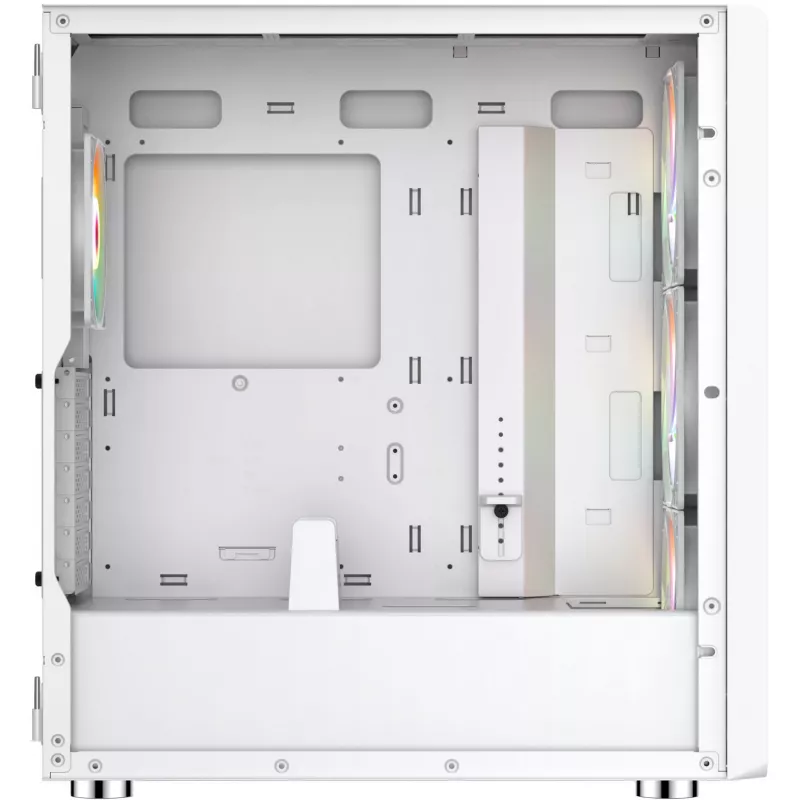 PC korpus Silentware Air 100 Valge — kesk-torn, ATX-ühilduv, valge viimistlus