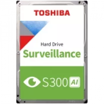 HDD Video Surveillance TOSHIBA S300 AI 8TB CMR, 3.5', 512MB, 7200RPM, SATA, 64 kaamerat, 24/7, TBW: 550