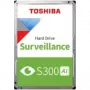HDD Video Surveillance TOSHIBA S300 AI 8TB CMR, 3.5', 512MB, 7200RPM, SATA, 64 kaamerat, 24/7, TBW: 550