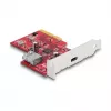 DeLOCK PCI Express x4 Card USB 10 Gbps USB-C Type-A Low Profile