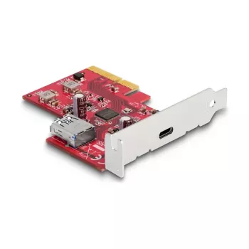 DeLOCK PCI Express x4 Card USB 10 Gbps USB-C Type-A Low Profile