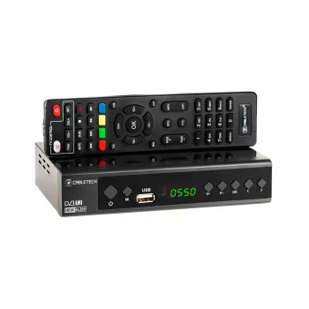 Digitaalteleviisori vastuvõtja Cabletech URZ0336C DVB-T/T2 H.265 maapealne tuuner, 470–862 MHz, 1 tuuner, HDMI, USB, SCART