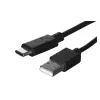 USB A – USB C kaabel LANBERG CA-USBO-20CU-0018-BK — USB 2.0, 1,8 m, must