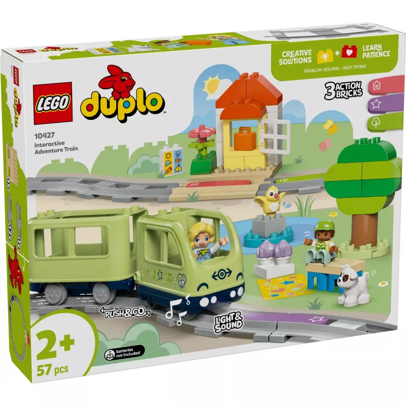 Mängurongikomplekt LEGO DUPLO Interaktiivne Seiklusraudtee 10427, 57 tk, 2 minifiguuri, alates 2. eluaastast
