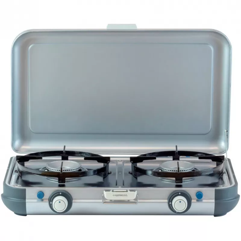 Kaasaskantav grillpliit Campingaz 2213311 — 2 tsooni, 5,4 kg, 490×350 mm, must/hall/hõbedane