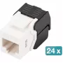 Digitus CAT 6 Keystone Jack varjestamata 24 tk Lame Must Valge RJ-45
