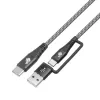 USB A kuni C kaabel TB AKTBXKUCTOA120B 1,2 m, must