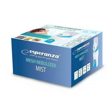 Kantav inhalaator ESPERANZA ECN005 — kompaktne taskunebulisaator, 0,2 ml/min, 21 dB, USB, 2×AA