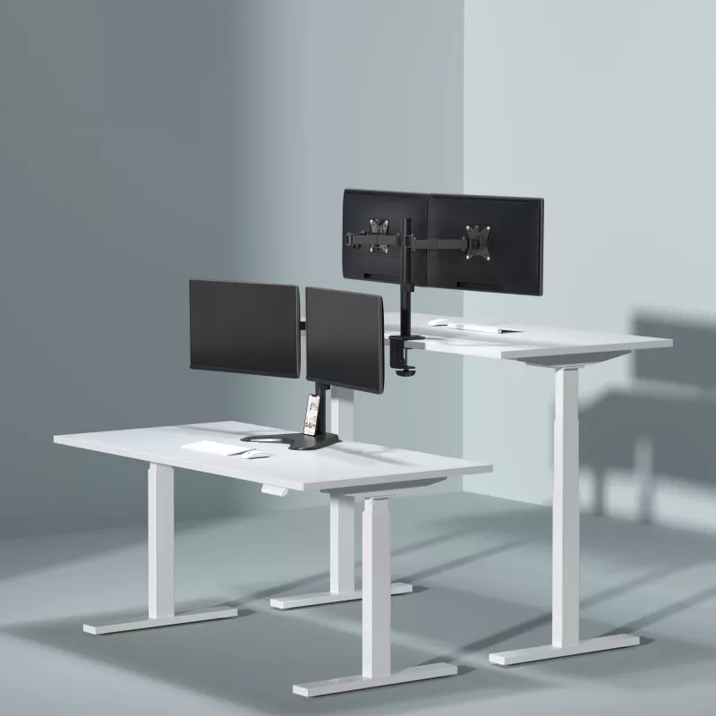Seinale kinnitatav monitorihoidik SBOX LCD-352/2-2 13–32-tollistele ekraanidele, kaheharuline, 2×8 kg kandevõime, VESA 100×100