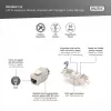 Keystone module DIGITUS CAT 6A varjestatud intelligentse kaablihalduriga, lame RJ-45, 14,5×34,5×21 mm — 12 tk