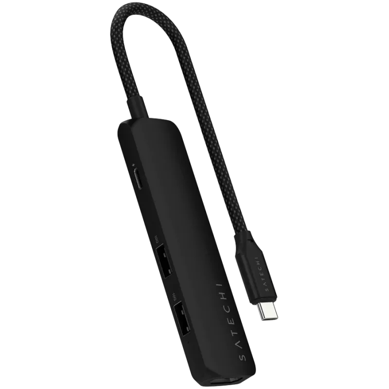 Satechi ST-P4SK liidese jaotur USB Type-C 10000 Mbit/s Must