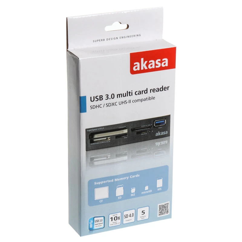 Akasa AK-ICR-27 kaardilugeja USB 3.2 Gen 1 (3.1 Gen 1) Sisemine Must, Hall