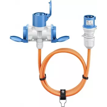 Goobay CEE adapterjuhe CEE-pistik kuni 1x CEE-pistikupesa ja 2x maandatud pistikupesa 1 (76231)
