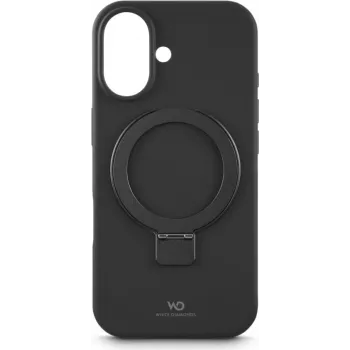 Valge diamondsi kaitsev Urban Stand ümbris Apple iPhone 17-le — must