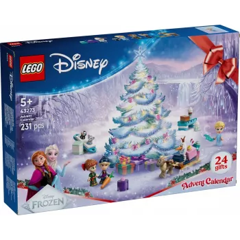 Ehitusmänguasi LEGO Disney Frozen Advent Calendar 2025 komplekt 43273 — 231 osa, 4 minifiguuri, vanus 5+