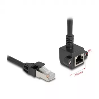 Võrgukaabel DeLOCK 81041 RJ-45 Cat6 0,5 m Must