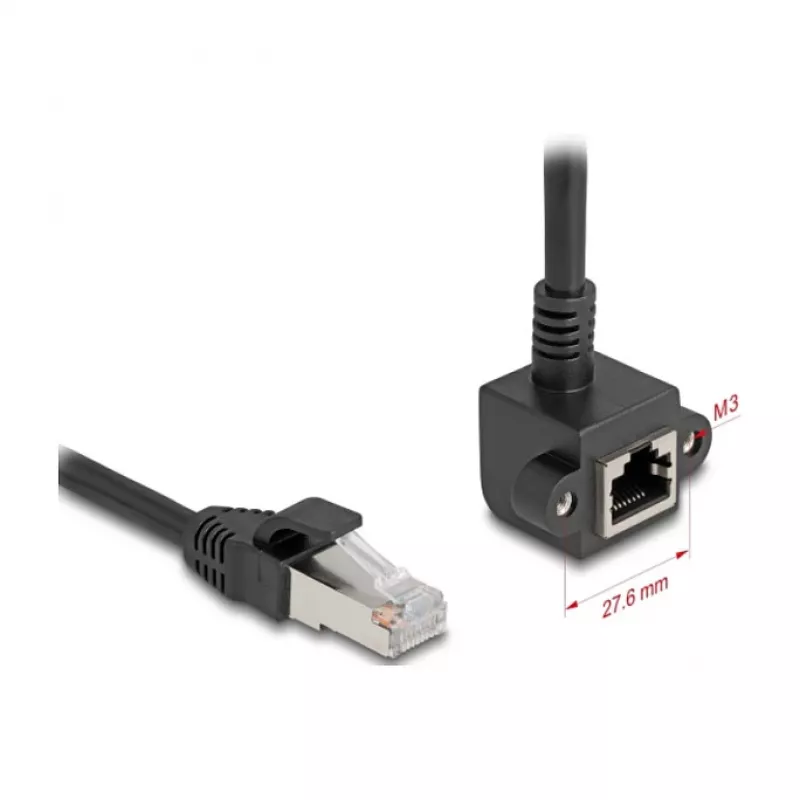 Võrgukaabel DeLOCK 81041 RJ-45 Cat6 0,5 m Must